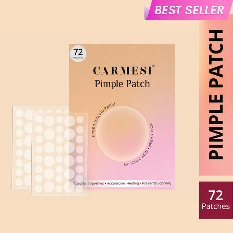 Buy Carmesi Pimple Patch | Hydrocolloid Pimple Patches | Salicylic Acid, Neem, Cica | Blend Seamlessly | Safe for All Skin Types - Pack of 72-Purplle