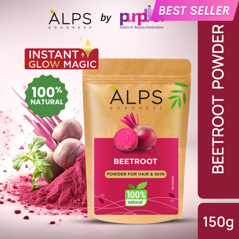 Buy Alps Goodness Powder - Beetroot (150 gm)| 100% Natural Powder | No Chemicals, No Preservatives, No Pesticides | Can be used for Hair Mask and Face Mask | Nourishes hair follicles| Brightening Face Pack-Purplle