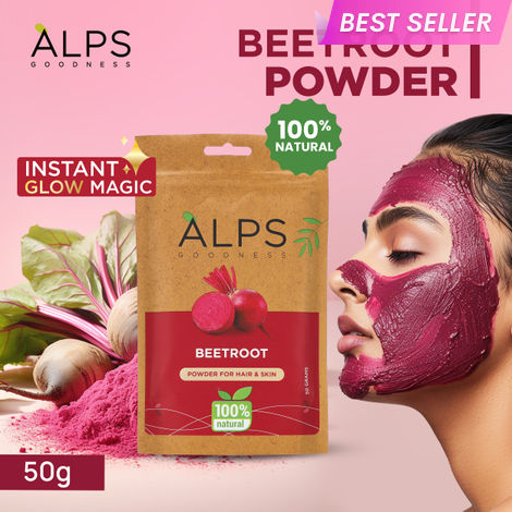 Buy Alps Goodness Powder - Beetroot (50 gm) | 100% Natural Powder | No Chemicals, No Preservatives, No Pesticides | Hair Mask or Face Mask | Nourishes hair follicles | Face Pack for brightening skin | Hair Spa-Purplle
