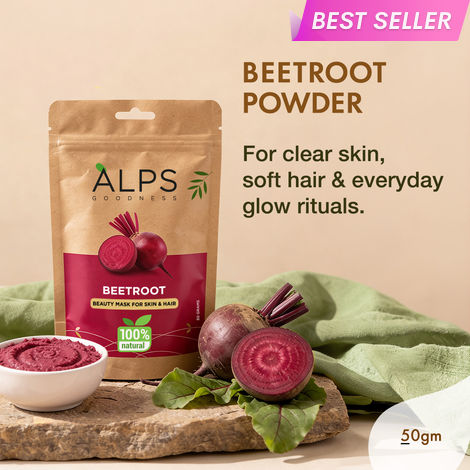 Buy Alps Goodness Powder - Beetroot (50 gm) | 100% Natural Powder | No Chemicals, No Preservatives, No Pesticides | Hair Mask or Face Mask | Nourishes hair follicles | Face Pack for brightening skin | Hair Spa-Purplle