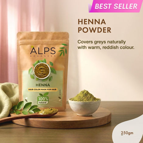 Buy Alps Goodness Henna Powder (250 gm) | 100% Natural Mehendi Powder | Sojat Mehendi | No Preservatives No added Chemicals | Henna Powder for Hair-Purplle