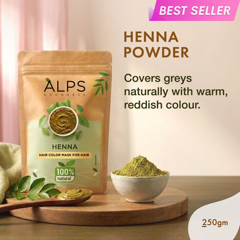 Buy Alps Goodness Henna Powder (250 gm) | 100% Natural Mehendi Powder | Sojat Mehendi | No Preservatives No added Chemicals | Henna Powder for Hair-Purplle