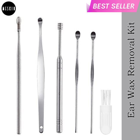 Buy MeSkin Ear Wax Cleaner - Reusable Ear Cleaner Tool Set with Storage Box - Ear Wax Remover Tool Kit with Ear Curette Cleaner and Spring Ear Buds Cleaner-Purplle