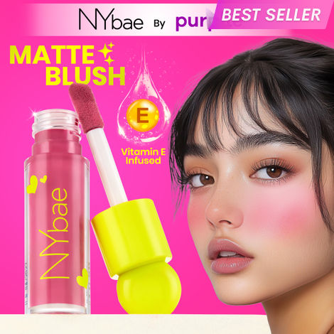 Buy NY Bae Dewy Creme Blush – Pouty Pink 05 (5.5 ml) | Liquid Blush | Dewy & Bold Finish | Natural Glow | Lightweight Formula | Buildable Pigment | Everyday Makeup | Hydrating Blush | Silky & Weightless | Long-Lasting Wear-Purplle