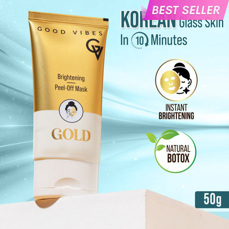 Buy Good Vibes New & Improved Gold Brightening Peel Off Mask with Instant Brightening Instant Firming and Natural Botox Effect (50 gm)-Purplle