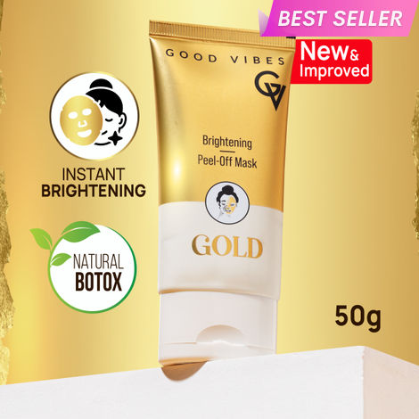 Buy Good Vibes New & Improved Gold Brightening Peel Off Mask with Instant Brightening Instant Firming and Natural Botox Effect (50 gm)-Purplle