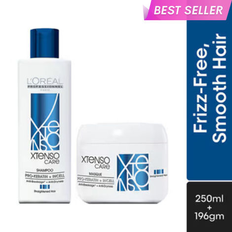 Buy L'Oreal Professionnel Xtenso Care Duo (Xtenso Care Shampoo-250 ml + Xtenso Care Masque-196 gms)-Purplle