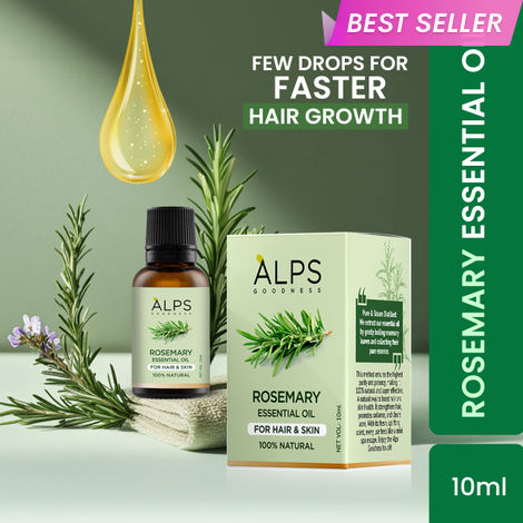 Buy Alps Goodness Pure Essential Oil - Rosemary (10ml) | Essential oil for Hair & Skin | Paraben Free, Fragnance Free, Mineral Oil Free | Healthy Hair Growth | Fights Acne-Purplle