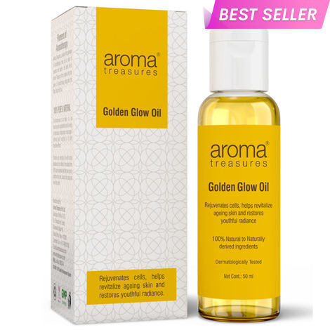 Buy Aroma Treasures Golden Glow face oil for glowing skin suitable for normal to dry skin, 50 ml-Purplle