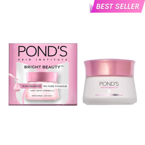 Buy Ponds Bright Beauty Anti-Spot Serum Cream with Niacinamide and SPF 15 PA++ |Fades Dark Spots |Boosts Glow and Enhances Skin Radiance | 35 gm-Purplle