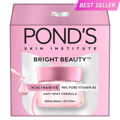 Buy Ponds Bright Beauty Anti-Spot Serum Cream with Niacinamide and SPF 15 PA++ |Fades Dark Spots |Boosts Glow and Enhances Skin Radiance | 35 gm-Purplle
