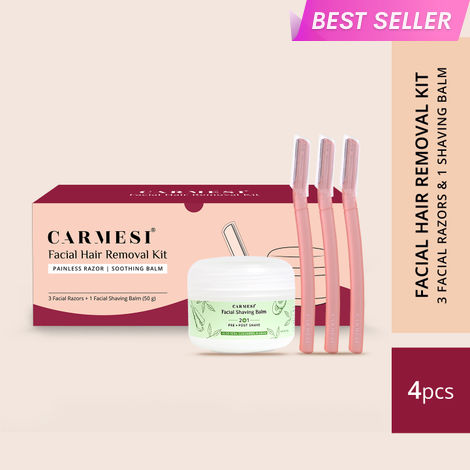 Buy Carmesi Facial Shaving Kit (4 Pcs)-Purplle