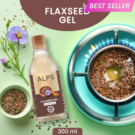 Buy Alps Goodness Flaxseed Gel (300 ml) | For Hair & Skin | Frizz-Control | Smoothening | Moisture Rich | Soft Long Hair-Purplle