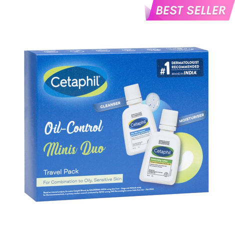 Buy Cetaphil Mini Travel Pack for Oily Skin, Facewash & Moisturizer 50 ml-Purplle