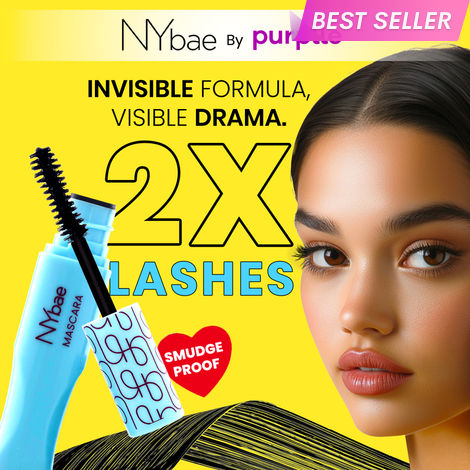 Buy NY Bae Long Lash Mascara - Intense Black (6 ml) | Mini Mascara | Volume + Length + Curl Effect | Thick Eyelashes | Smudgeproof | Dries Quickly | Eye Makeup | Travel Pack-Purplle
