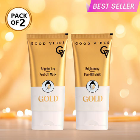 Buy Good Vibes Gold Peel-Off Mask: Reveal Your Best Skin with Every Peel (Pack of 2) - (50g each)-Purplle