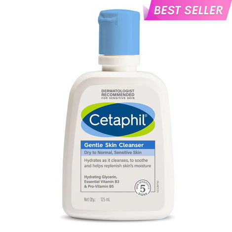 Buy Cetaphil Gentle Skin CleanserDry to NormalSensitive Skin (125 ml) | Face Wash for Dry & Sensitive Skin-Purplle