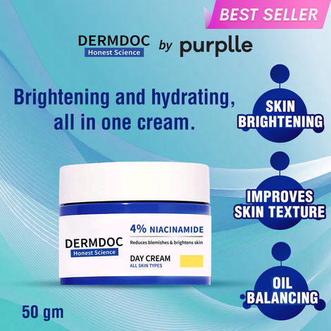 Buy DERMDOC by Purplle 4% Niacinamide Face Cream (50 gm)-Purplle