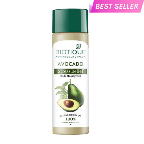 Buy Biotique Avocado Stress Relief Body Massage Oil (200 ml)-Purplle