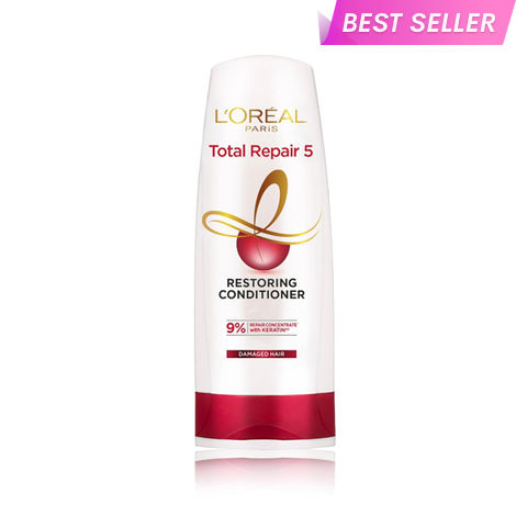 Buy L'Oreal Paris Total Repair 5 Conditioner Restores Damaged Hair Powered by Keratin XS Technology 180 ml-Purplle