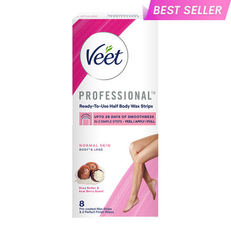 Buy Veet Full Body Waxing Kit, Normal Skin - 8 Strips-Purplle