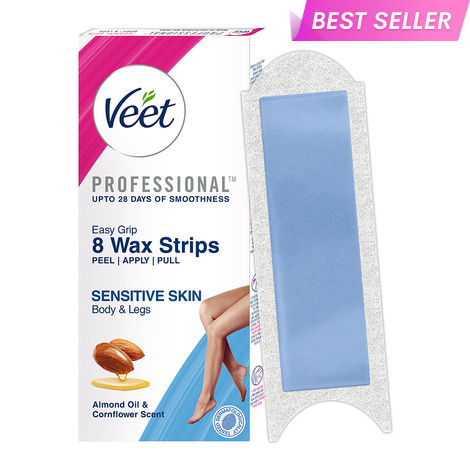 Buy Veet Full Body Waxing Kit, Sensitive Skin - 8 Strips-Purplle