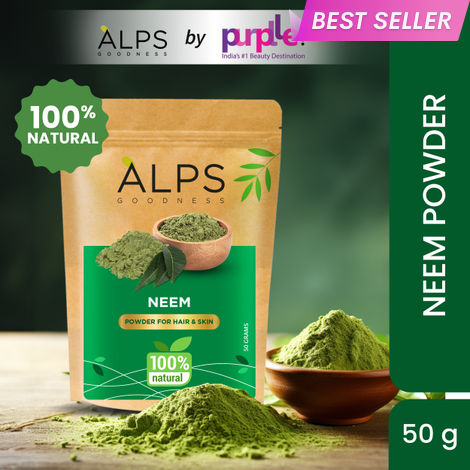 Buy Alps Goodness Powder - Neem (50 gm) | 100% Natural Powder | No Chemicals, No Preservatives, No Pesticides | Face Mask for Acne | Acne Treatment | Dandruff Treatment-Purplle