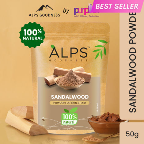 Buy Alps Goodness Powder - Sandalwood (50 gm) | 100% Natural Chandan Powder | No Chemicals No Preservatives No Pesticides | Chandanam Face Mask for Even Toned Skin & Glow-Purplle