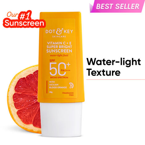 Buy Dot & Key Vitamin C+E Super Bright Sunscreen SPF 50+ PA+++ - 30 gm-Purplle