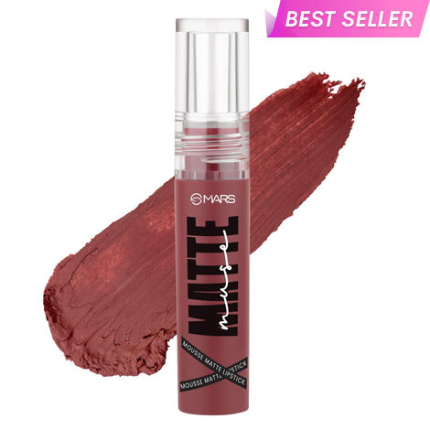 Buy MARS Matte Muse Mousse Lipstick (3 ml) (01-LEADING LADY) with Doe-Foot Applicator | Highly Pigmented | Smooth Texture | Hydrating Formula | Blurry Lips Effect-Purplle