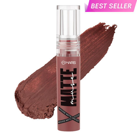Buy MARS Matte Muse Mousse Lipstick (3 ml) (11-SHOW STOPPER) with Doe-Foot Applicator | Highly Pigmented | Smooth Texture | Hydrating Formula | Blurry Lips Effect-Purplle