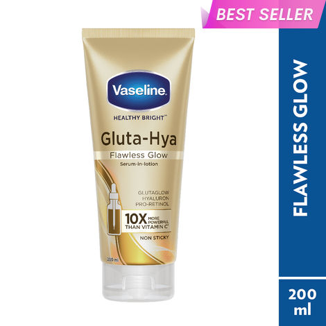 Buy Vaseline Gluta-Hya Flawless Glow, Serum-In-Lotion| Boosted With Pro-Retinol and GlutaGlow | 200 ml-Purplle