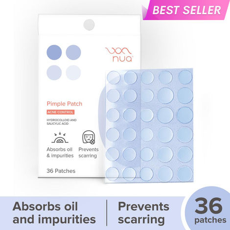 Buy Nua Pimple Patch Acne Control, Hydrocolloid And Salicylic Acid 36 Patches-Purplle