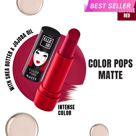 Buy Elle18 Color Pop Matte Lip Color, Code Red, (4.3 gm)-Purplle