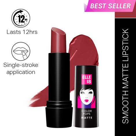 Buy Elle18 Color Pop Matte Lip Color, Code Red, (4.3 gm)-Purplle