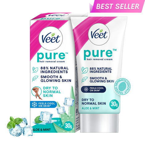 Buy Veet Pure Hair Removal Cream for Women | No Ammonia Smell | For Dry Skin 30 gm-Purplle