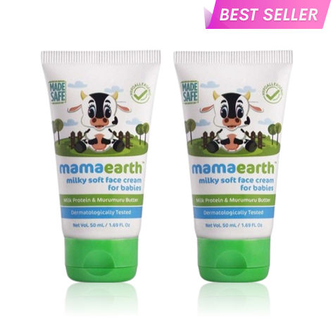 Buy Mamaearth Milky Soft Face Cream With Milk Protein & Murumuru Butter for Babies 60 ml - Pack of 2-Purplle