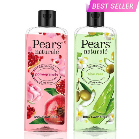 Buy Pears Naturale Brightening Pomegranate 250 ml + Detoxifying Aaloevera Bodywash 250 ml-Purplle