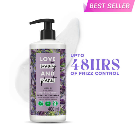 Buy Love Beauty Planet Argan Oil and Lavender Sulfate Free Smooth and Serene Shampoo, 400 ml-Purplle