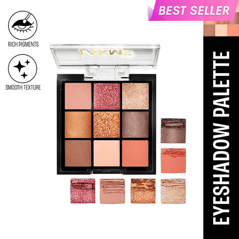 Buy Lakme Ultimte Glam Eyeshadow, 9 shades, Intense Payoff, Easy to blend, Sunkissed 11.7 gm-Purplle