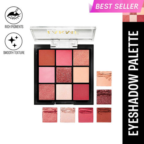 Buy Lakme Ultimte Glam Eyeshadow, 9 shades, Intense Payoff, Easy to blend, Blush Bloom 11.7 gm-Purplle