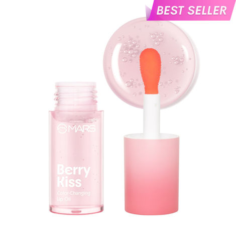 Buy MARS Color Changing Lip Oil (4.5 ml) (03-BERRY KISS) With Fat Applicator | Skin Nourishing Ingredients - Olive Fruit Oil, Jojoba Oil | Hydrating & Moisturising-Purplle