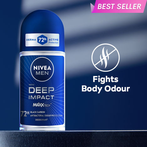 Buy Nivea Men Deep Impact Freshness Deodorant Roll-on - For Men (50 ml)-Purplle