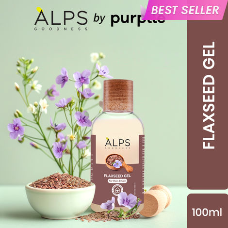 Buy Alps Goodness Flaxseed Gel (100 ml) I For Hair & Skin I Frizz-Control | Smoothening I Moisture Rich I Soft Long Hair-Purplle
