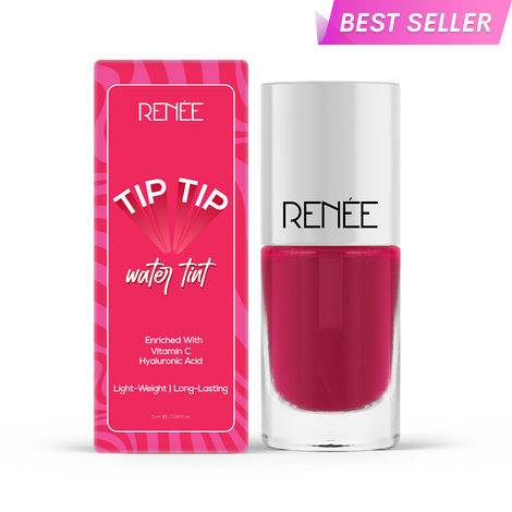 Buy Renee Tip Tip Water Tint 02 Pink Splash, Stain For Lip & cheeks, Hydrating, Long Lasting & Lightweight, Soft tint With Velvety Matte finish, Natural flushed look, Vitamin C & Hyaluronic Acid Infused, 5 ml-Purplle