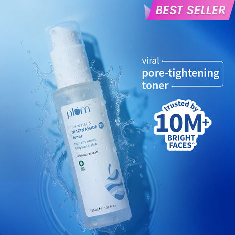 Buy Plum 3% Niacinamide & Rice Water Alcohol-Free Toner - Tightens Pores, Brightens & Fades Blemishes 150 ml-Purplle