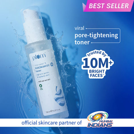 Buy Plum 3% Niacinamide & Rice Water Alcohol-Free Toner - Tightens Pores, Brightens & Fades Blemishes 150 ml-Purplle