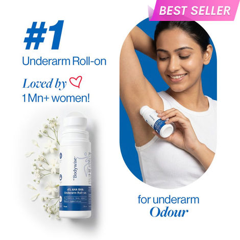 Buy Be Bodywise 4% Aha Bha Underarm Roll On | Controls Odour & Reduces Pigmentation | 0% Alcohol & 0% Aluminium | Flora Fragrance (75 ml)-Purplle