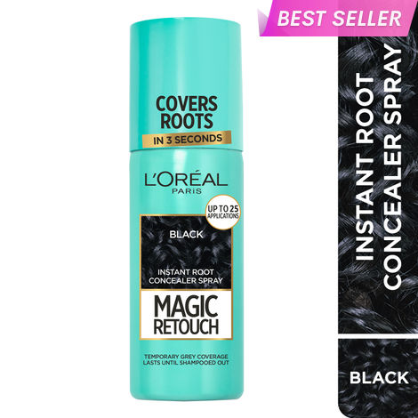 Buy L'Oreal Paris Magic Retouch Instant Root Concealer Spray - Black 75 ml -For All Hair Types-Purplle