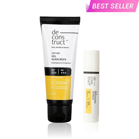 Buy Deconstruct SPF Protect Duo (Gel Sunscreen 50 gm + Lip Balm 4 gm)-Purplle